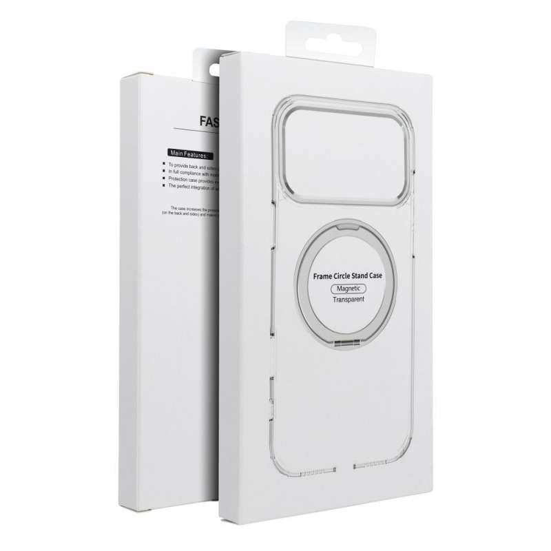 SPOTT-GR Frame Circle Stand - Θήκη για Samsung Galaxy A56 με Υποστήριξη MagSafe Διάφανη