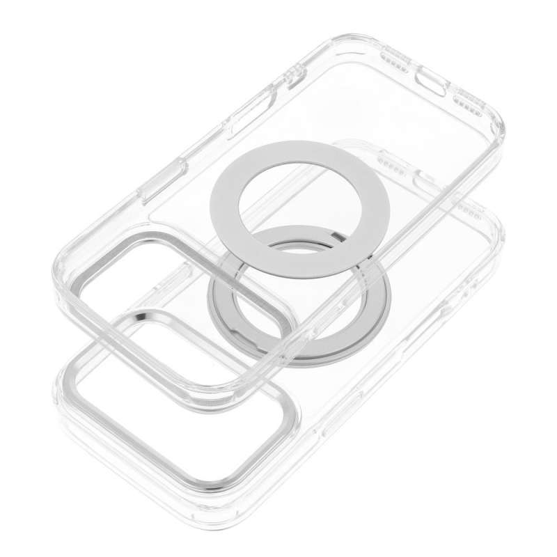 SPOTT-GR Frame Circle Stand - Θήκη για Apple iPhone 14 Pro με Υποστήριξη MagSafe Διάφανη