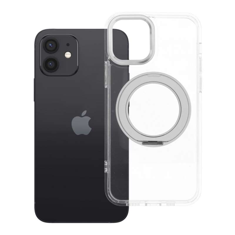 SPOTT-GR Frame Circle Stand - Θήκη για Apple iPhone 12 με Υποστήριξη MagSafe Διάφανη