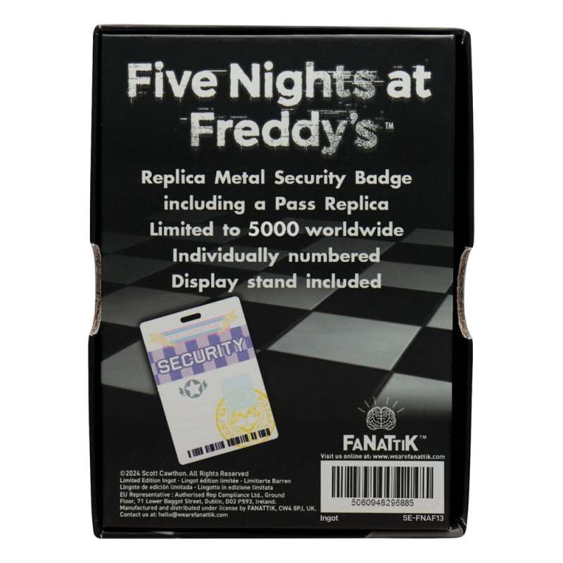 SPOTT-GR Five Nights at Freddy´s - Ρέπλικα Security Badge Antique Brass Edition