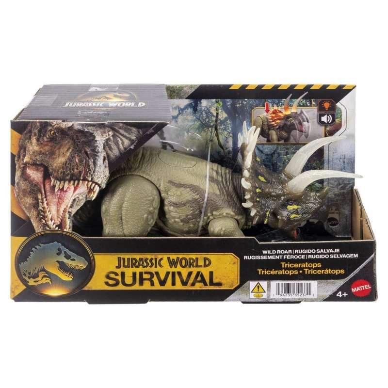 SPOTT-GR Jurassic World: Survival - Φιγούρα Δράσης Wild Roar Triceratops Μεγέθους 31cm