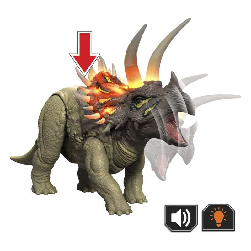 SPOTT-GR Jurassic World: Survival - Φιγούρα Δράσης Wild Roar Triceratops Μεγέθους 31cm