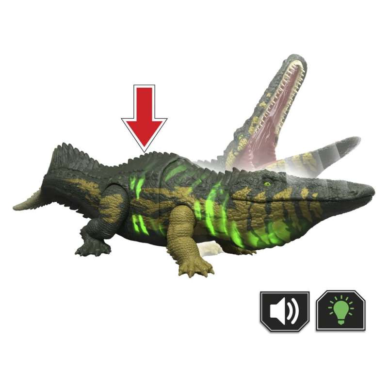 SPOTT-GR Jurassic World: Survival - Φιγούρα Δράσης Wild Roar Stomatosuchus Μεγέθους 37cm