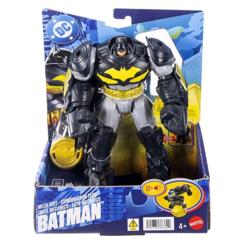 SPOTT-GR DC Premier - Φιγούρα Δράσης με Ήχο & Φως Mecha Suit Batman Μεγέθους 18cm