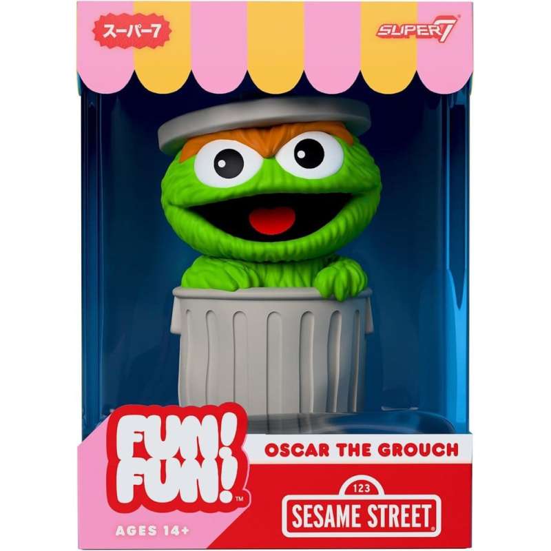 SPOTT-GR Sesame Street Fun! Fun! - Φιγούρα Βινυλίου Oscar the Grouch Μεγέθους 18cm (Wave 01)