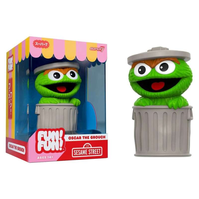SPOTT-GR Sesame Street Fun! Fun! - Φιγούρα Βινυλίου Oscar the Grouch Μεγέθους 18cm (Wave 01)