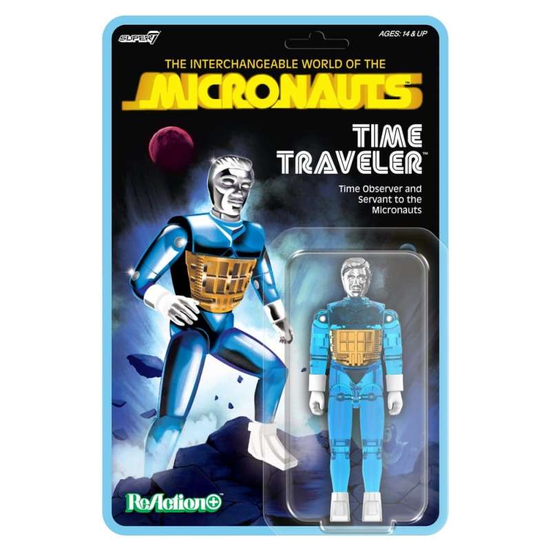 SPOTT-GR Micronauts ReAction+ - Φιγούρα Δράσης Time Traveler (Translucent Blue) Μεγέθους 10cm (Wave 03)