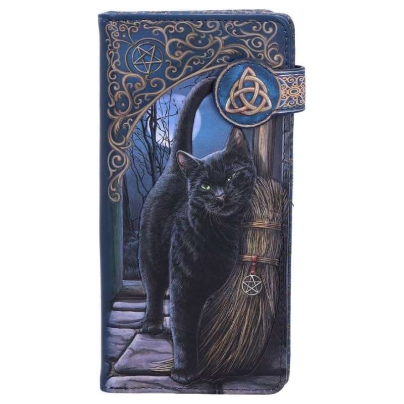 SPOTT-GR Lisa Parker Purse A Brush With Magick Embossed - Πορτοφόλι με Σχέδιο Μεγέθους 19cm σε Μπλε Χρώμα