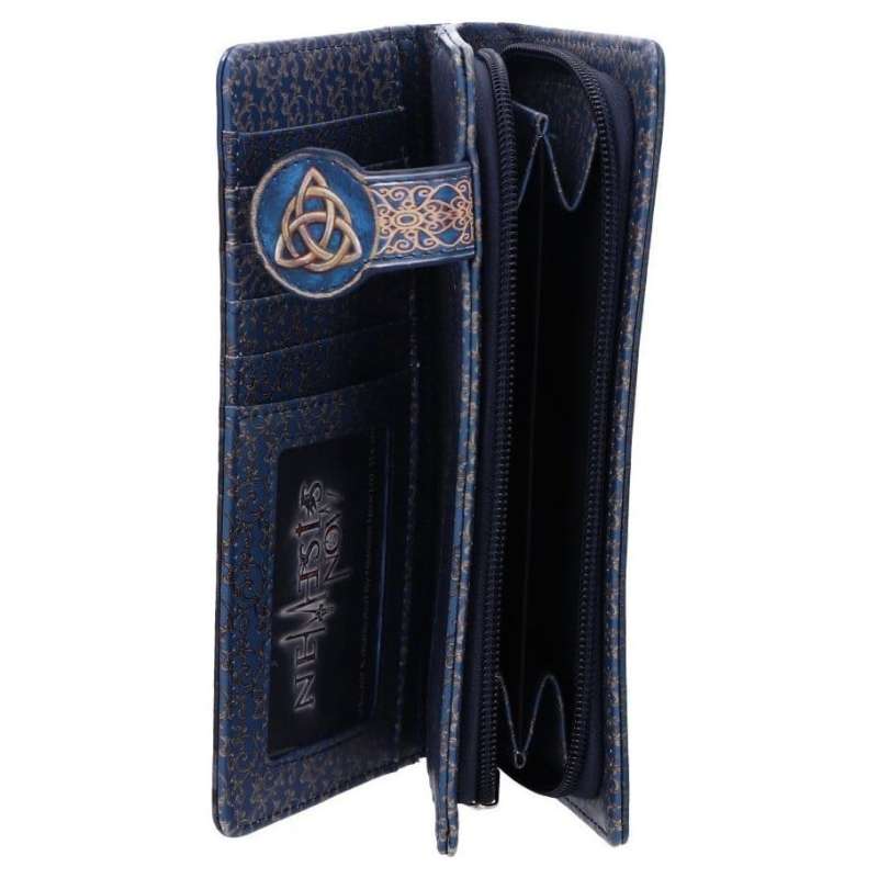 SPOTT-GR Lisa Parker Purse A Brush With Magick Embossed - Πορτοφόλι με Σχέδιο Μεγέθους 19cm σε Μπλε Χρώμα
