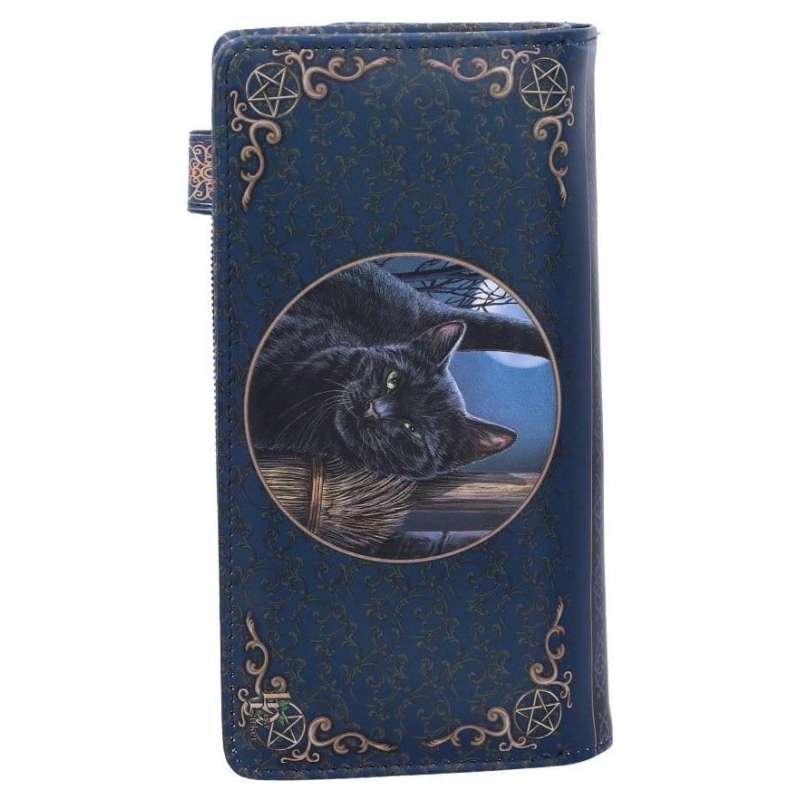 SPOTT-GR Lisa Parker Purse A Brush With Magick Embossed - Πορτοφόλι με Σχέδιο Μεγέθους 19cm σε Μπλε Χρώμα