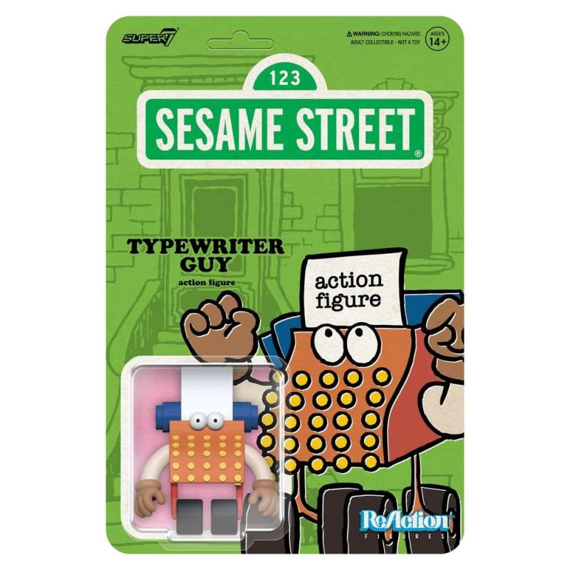 SPOTT-GR Sesame Street ReAction - Φιγούρα Δράσης Typewriter Guy Μεγέθους 10cm (Wave 06)