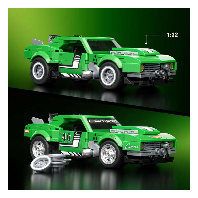 SPOTT-GR Mattel Brick Shop Hot Wheels Speed Series - Building Set (Αναλογία 1/32) Custom '68 Camaro