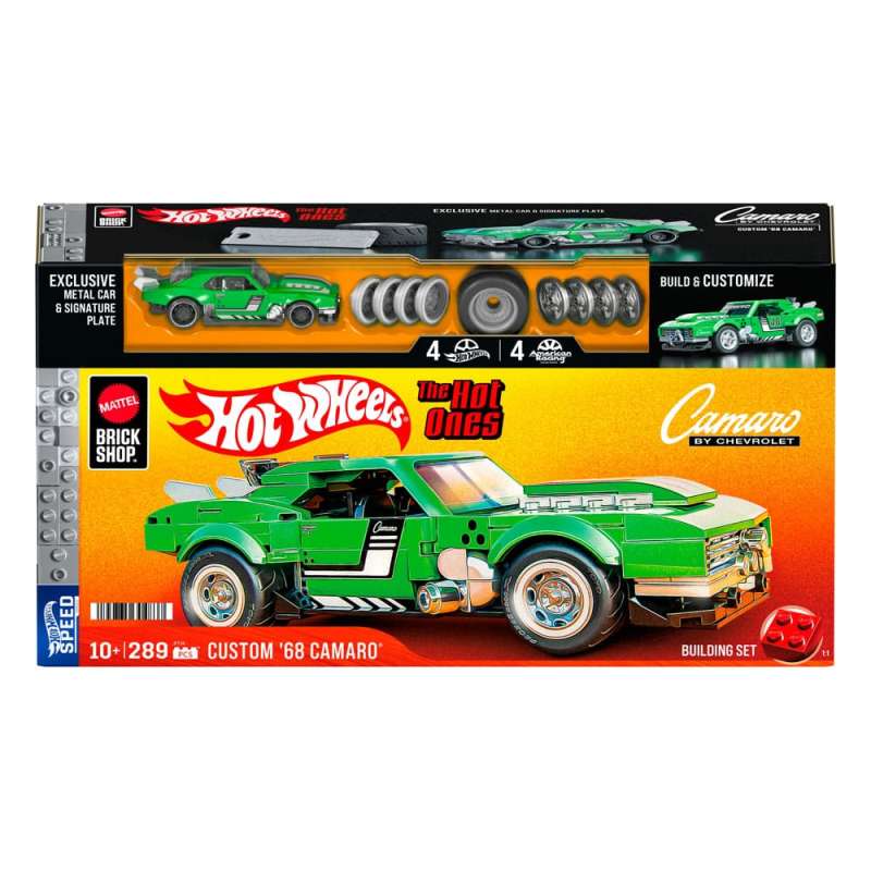 SPOTT-GR Mattel Brick Shop Hot Wheels Speed Series - Building Set (Αναλογία 1/32) Custom '68 Camaro