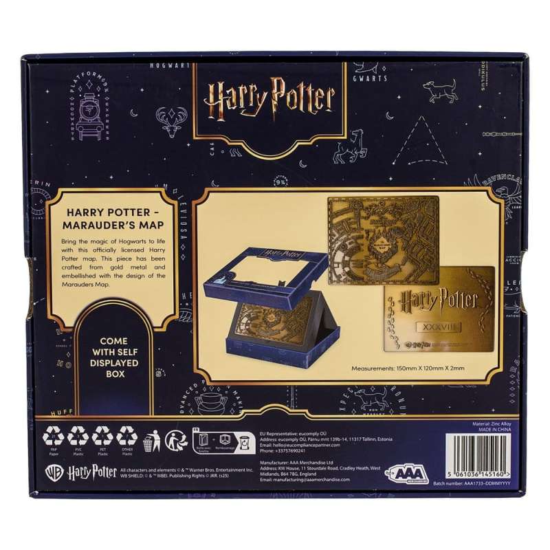 SPOTT-GR Harry Potter - Ρέπλικα Marauder's Map Metal Map Μεγέθους 15cm