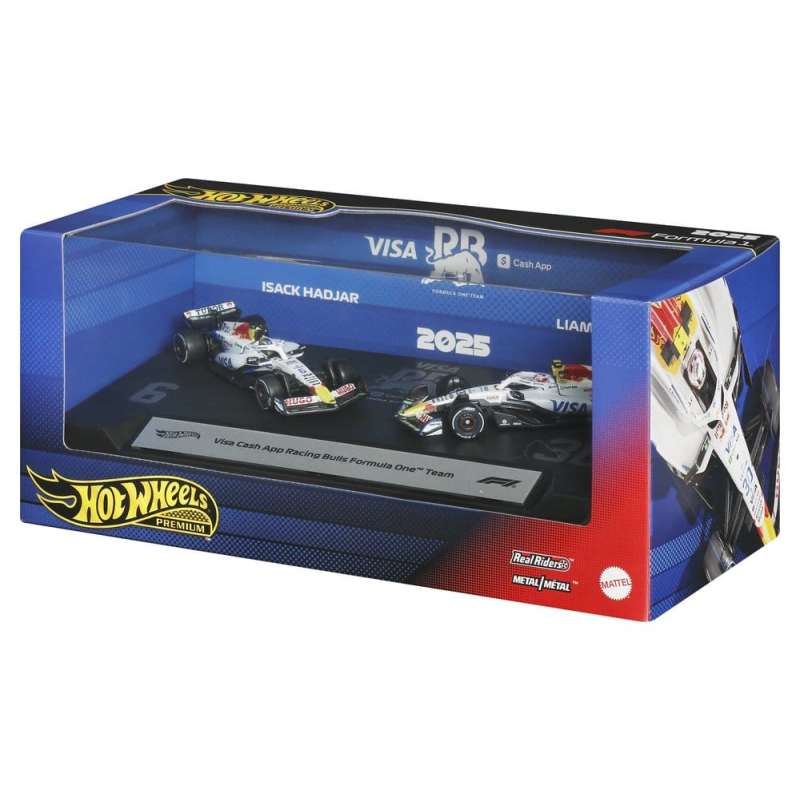 SPOTT-GR Formula 1 Hot Wheels Premium - Die-Cast Οχήματα (Αναλογία 1/64) Team Visa Cash App Racing Bulls (2-Pack)