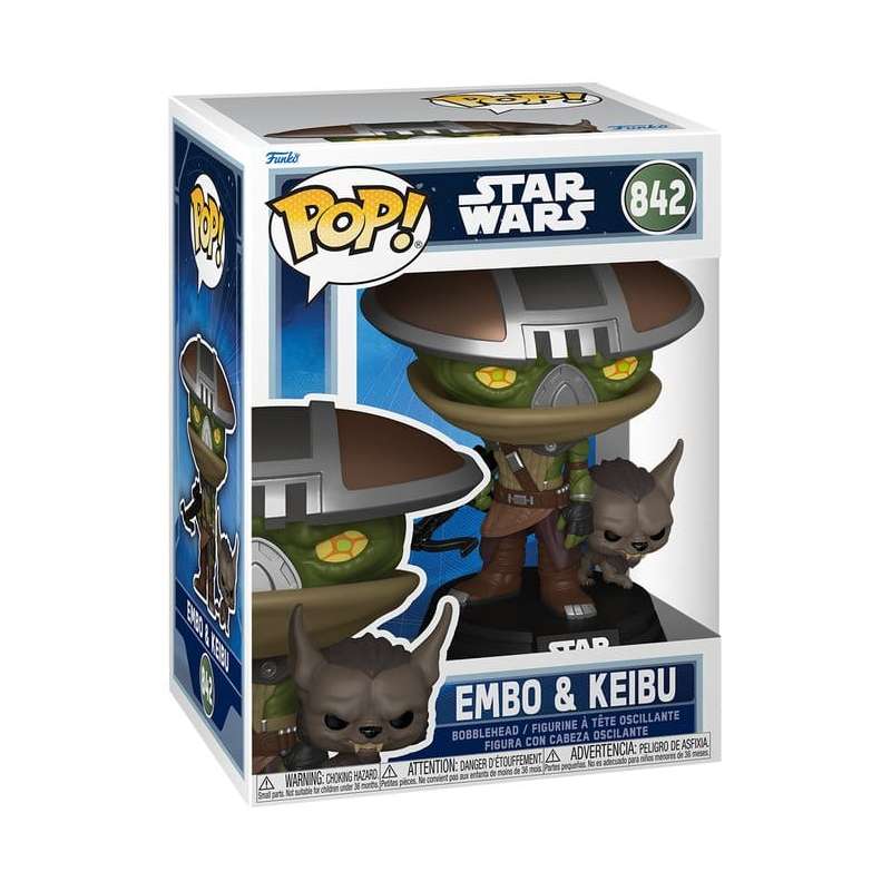 SPOTT-GR Star Wars: The Mandalorian and Grogu POP! & Buddy - Φιγούρα Βινυλίου Embo & Keibu Μεγέθους 9cm