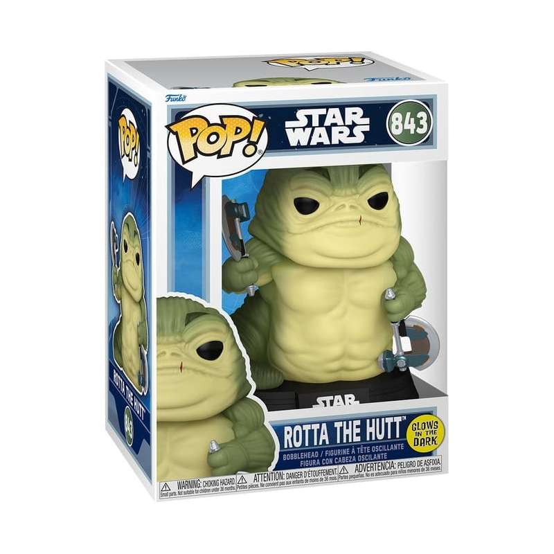 SPOTT-GR Star Wars: The Mandalorian and Grogu POP! - Φιγούρα Βινυλίου Rotta the Hutt (Glow) Μεγέθους 9cm