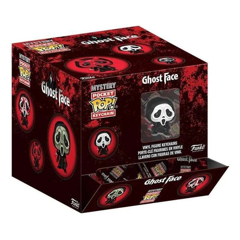 SPOTT-GR Scream POP! - Μπρελόκ Βινυλίου Μεγέθους 4cm Ghost Face Display (Σετ 12 Τεμάχια)