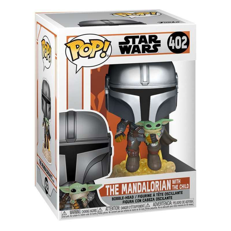SPOTT-GR Star Wars The Mandalorian POP! TV - Φιγούρα Βινυλίου Mando Flying w/ Jet Pack Μεγέθους 9cm