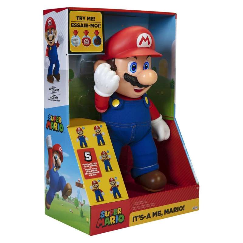 SPOTT-GR Super Mario Talking - Φιγούρα Δράσης It's-A Me! Mario Μεγέθους 36cm