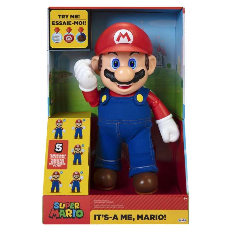 SPOTT-GR Super Mario Talking - Φιγούρα Δράσης It's-A Me! Mario Μεγέθους 36cm