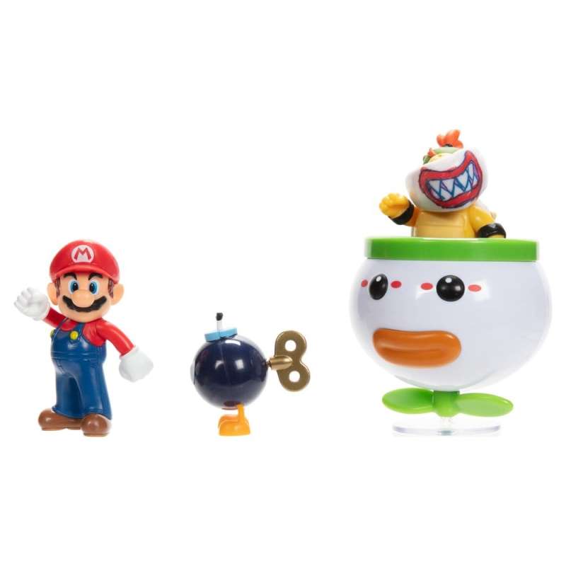 SPOTT-GR World of Nintendo - Μίνι Φιγούρες Mario and Bowser Jr. Clown Car Μεγέθους 6cm (2-Pack)