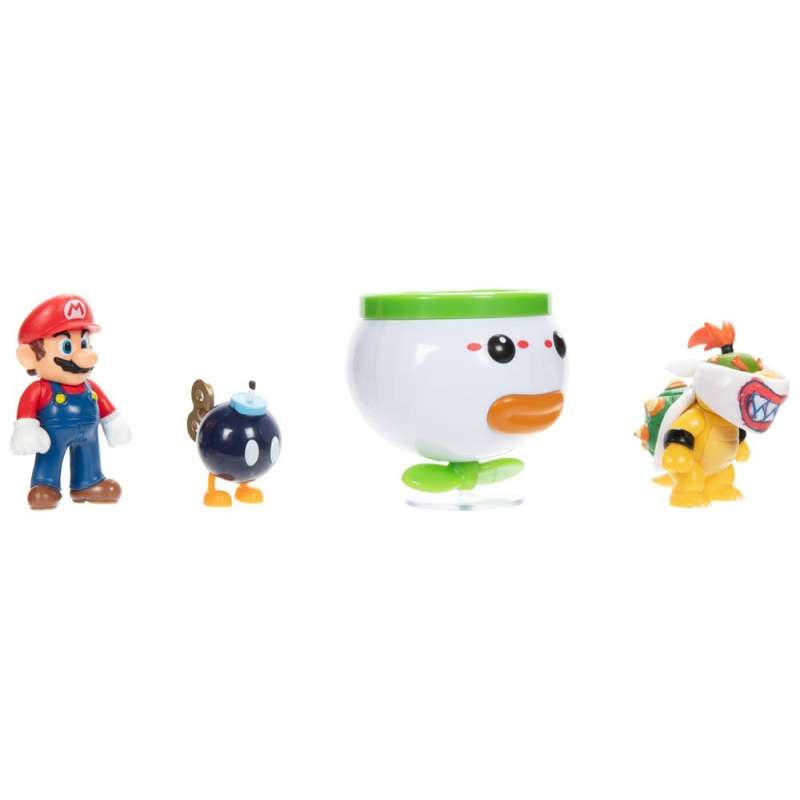 SPOTT-GR World of Nintendo - Μίνι Φιγούρες Mario and Bowser Jr. Clown Car Μεγέθους 6cm (2-Pack)