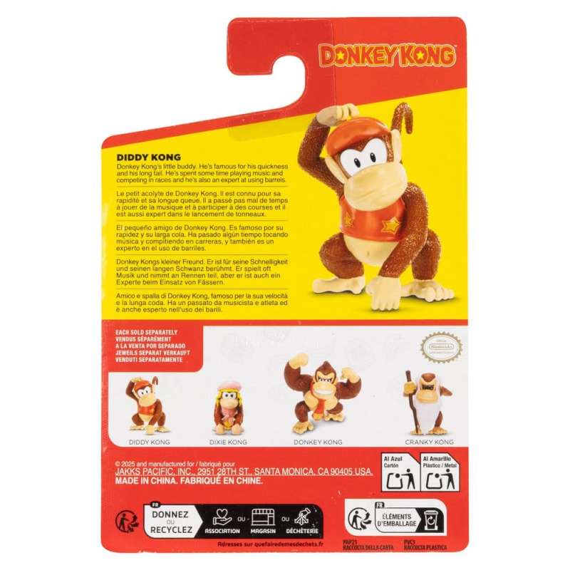 SPOTT-GR World of Nintendo - Μίνι Φιγούρες Donkey Kong Μεγέθους 6cm Σετ (Σετ 16 Τεμάχια)