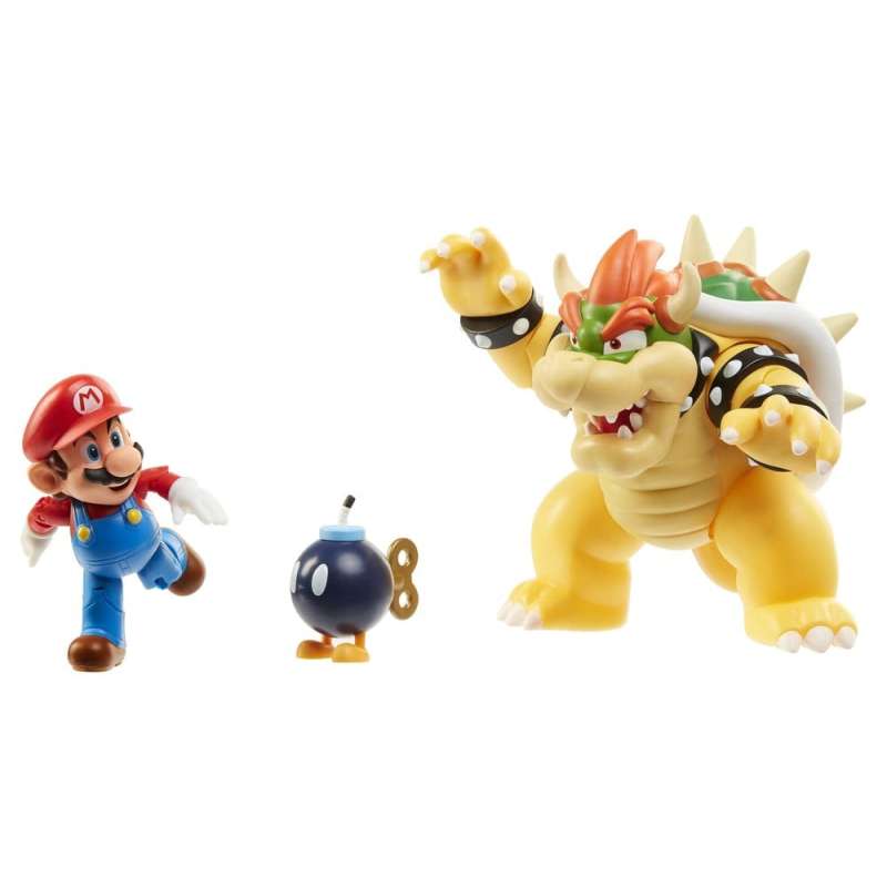 SPOTT-GR World of Nintendo - Φιγούρες Δράσης Mario vs. Bowser Lava Battle (3-Pack)