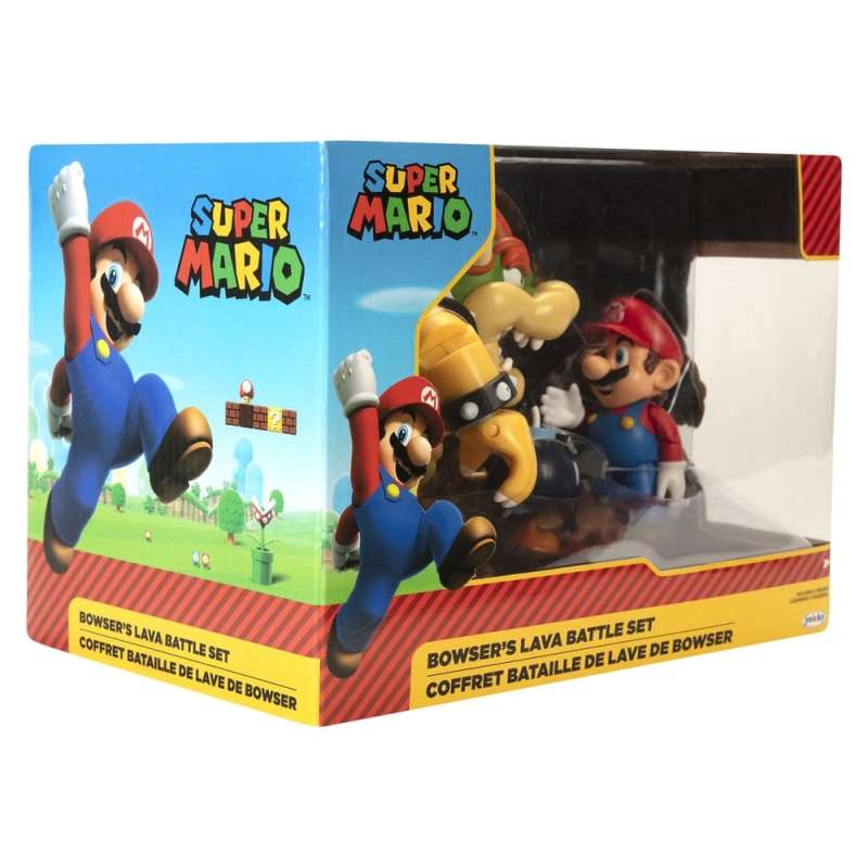 SPOTT-GR World of Nintendo - Φιγούρες Δράσης Mario vs. Bowser Lava Battle (3-Pack)