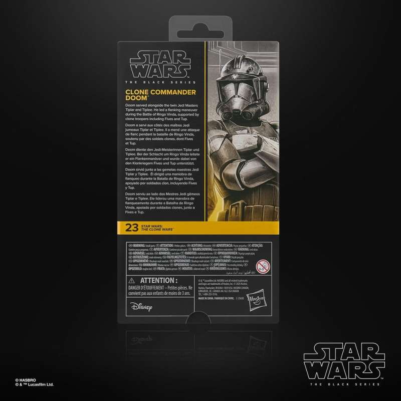 SPOTT-GR Star Wars: The Clone Wars Black Series - Φιγούρα Δράσης Clone Commander Doom Μεγέθους 15cm