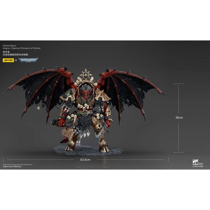 SPOTT-GR Warhammer 40k - Φιγούρα Δράσης World Eaters Angron Daemon Primarch of Khorne Μεγέθους 48cm