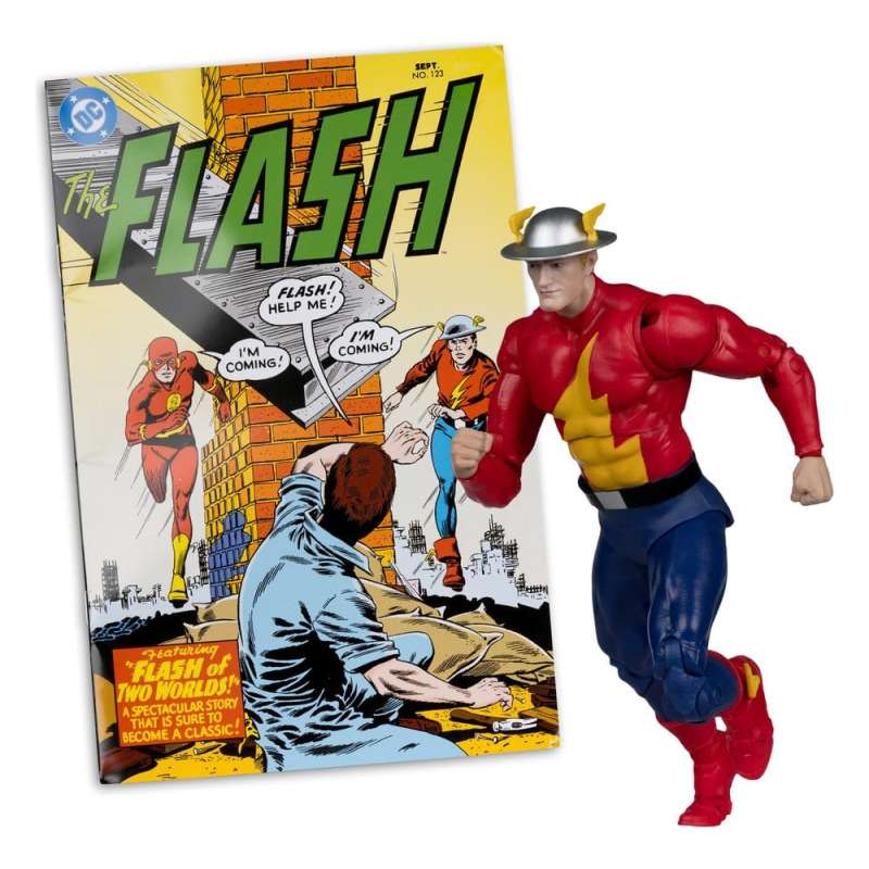 SPOTT-GR DC Direct Page Punchers - Φιγούρα Δράσης The Flash Jay Garrick (The Flash #123) (Red Platinum Edition) Μεγέθους 18cm