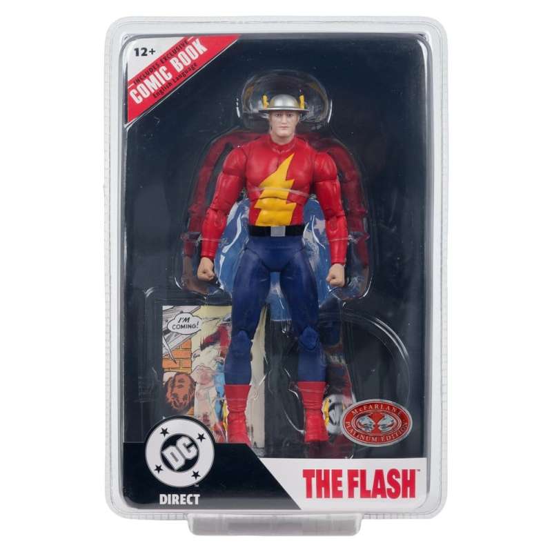 SPOTT-GR DC Direct Page Punchers - Φιγούρα Δράσης The Flash Jay Garrick (The Flash #123) (Red Platinum Edition) Μεγέθους 18cm