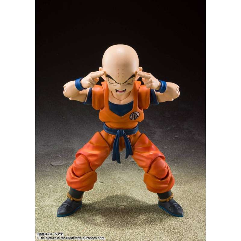 SPOTT-GR Dragon Ball Z S.H. Figuarts - Φιγούρα Δράσης Krillin-Earth's Strongest Man Μεγέθους 12cm