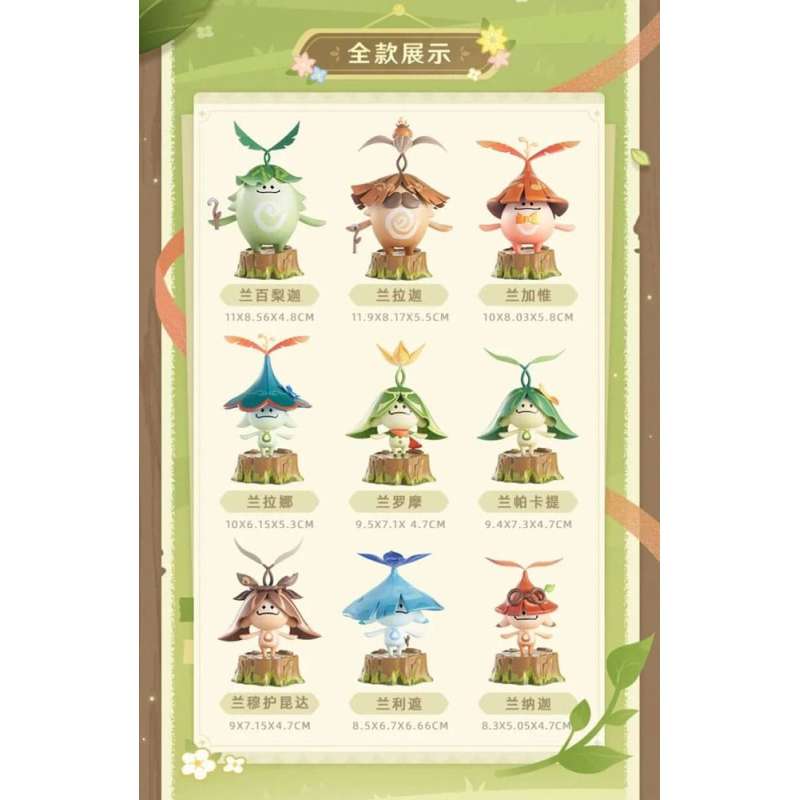 SPOTT-GR Genshin Impact Blind Box - Μίνι Φιγούρες Aranara Series Display (Σετ 9 Τεμάχια)