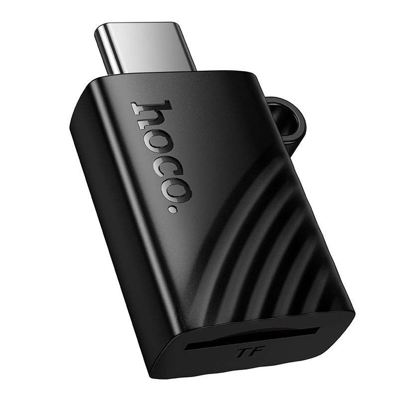 SPOTT-GR Hoco HB53 - Μετατροπέας USB για Ανάγνωση Καρτών MicroSD και Υποδοχή Type-C σε Μαύρο Χρώμα