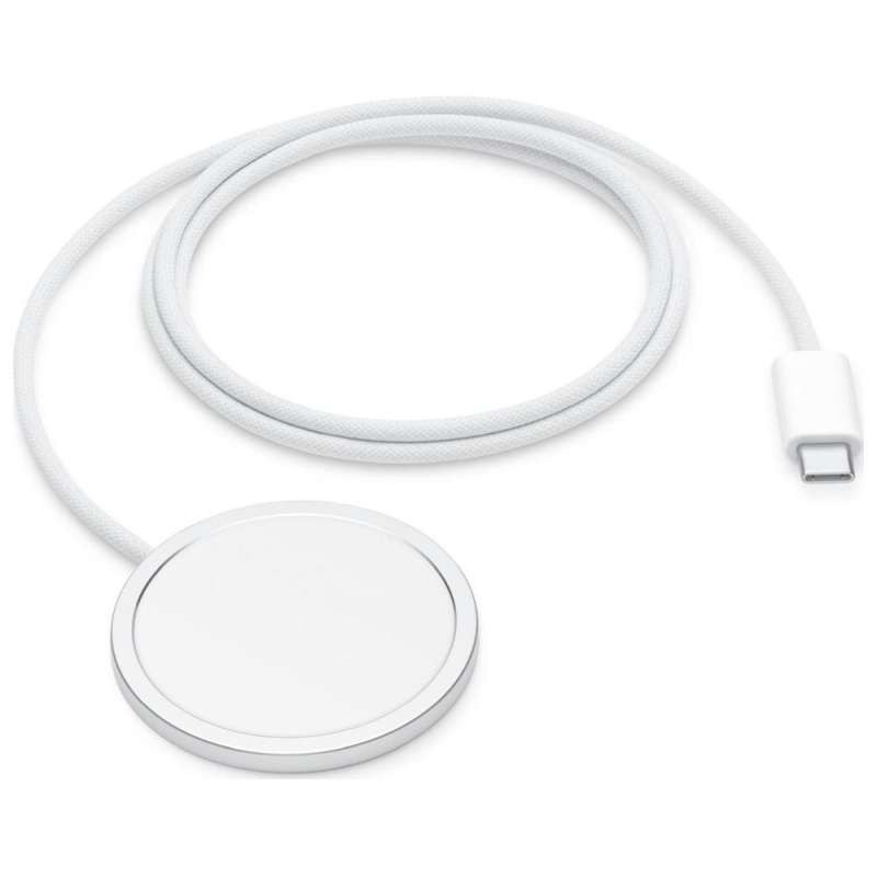 SPOTT-GR Apple MX6Y3ZM/A - Γνήσιος Ασύρματος Φορτιστής 25W Qi 2 με Υποστήριξη MagSafe σε Άσπρο Χρώμα (A3250)