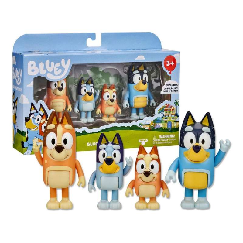 SPOTT-GR Bluey - Φιγούρες Δράσης Χαρακτήρων (4-Pack)
