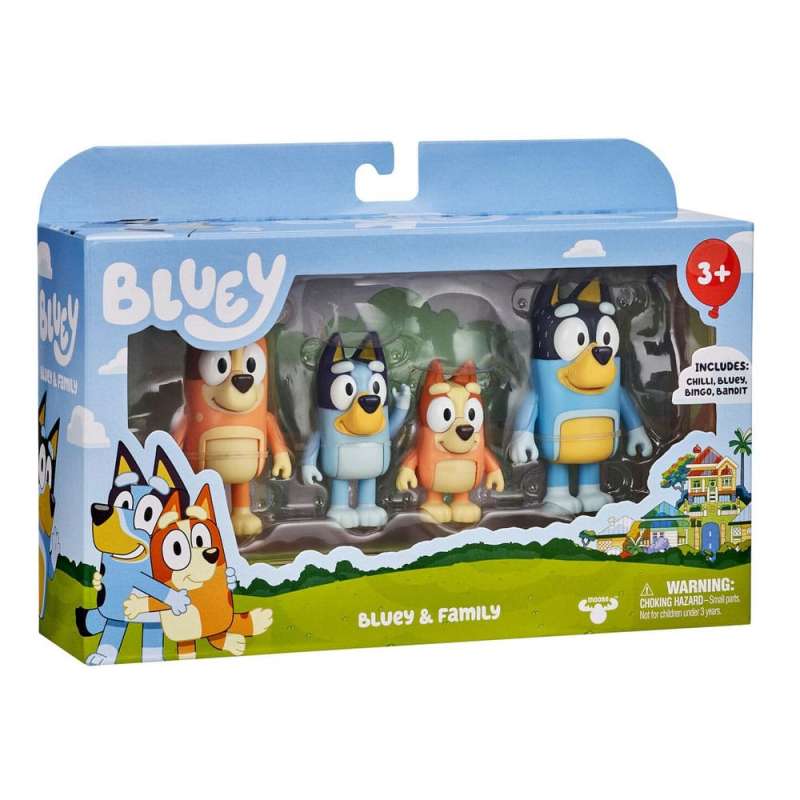 SPOTT-GR Bluey - Φιγούρες Δράσης Χαρακτήρων (4-Pack)