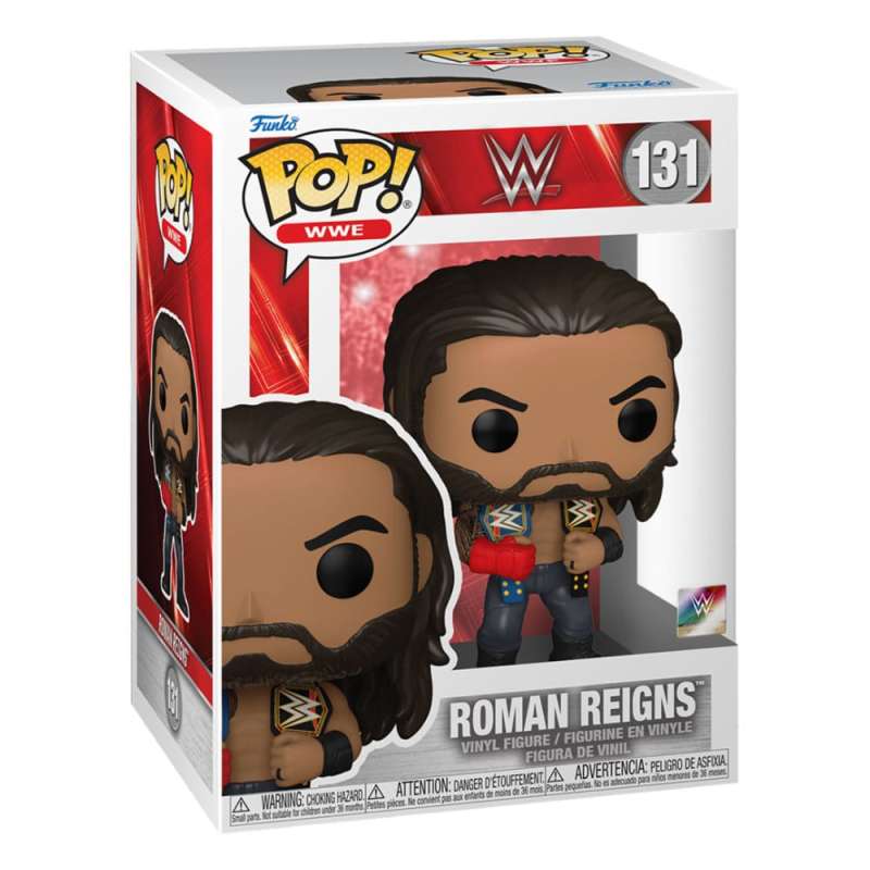 SPOTT-GR WWE POP! - Φιγούρα Βινυλίου Roman Reigns w/Belts Μεγέθους 9cm