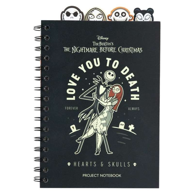 SPOTT-GR The Nightmare Before Christmas Project - Σημειωματάριο (Μεγέθους A5) σε Μαύρο Χρώμα