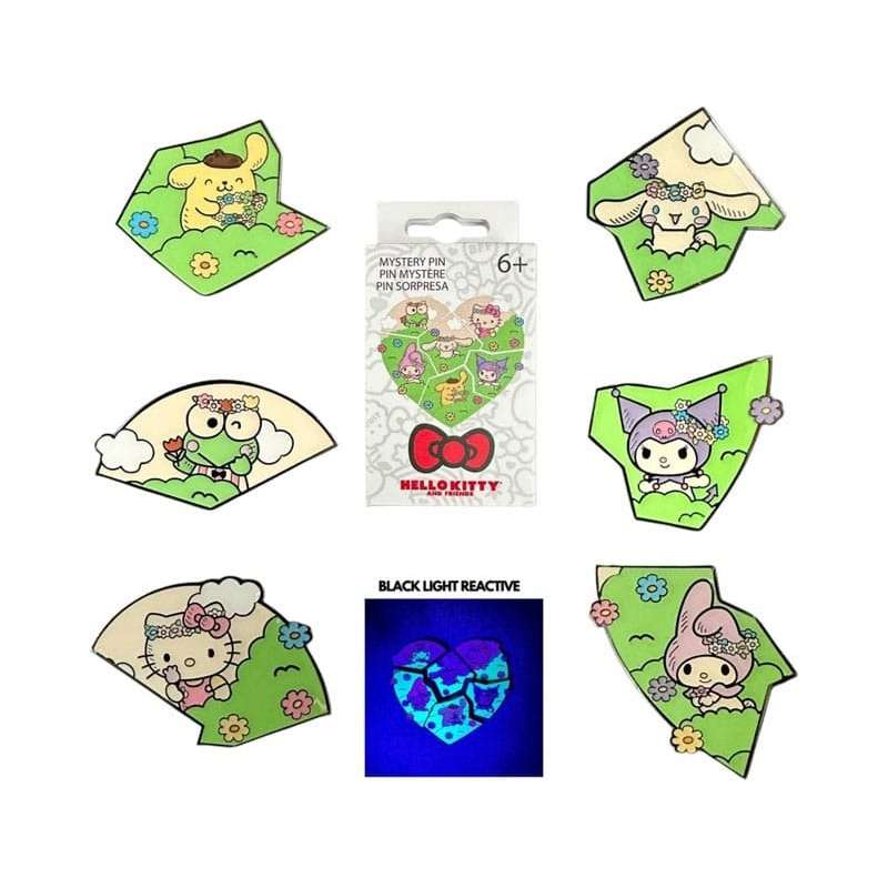 SPOTT-GR Sanrio by Loungefly - Συλλεκτικές Καρφίτσες σε Blind Box Hello Kitty & Friends Flower Crown Puzzle Display (Σετ 12 Τεμάχια)