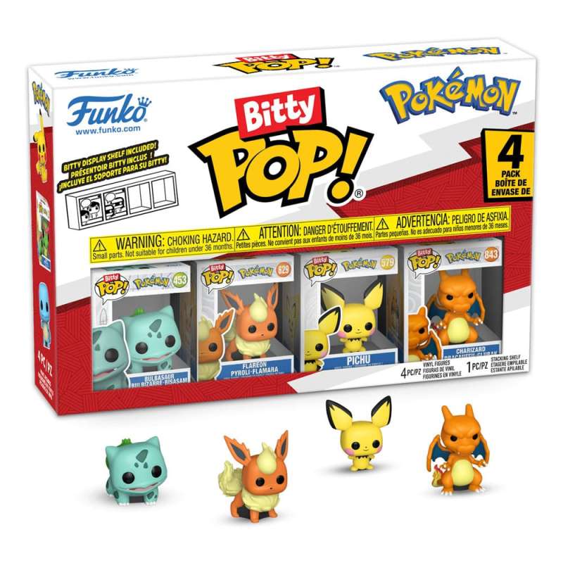SPOTT-GR Pokémon Bitty POP! - Φιγούρες Βινυλίου Series 3 Μεγέθους 2cm (4-Pack)