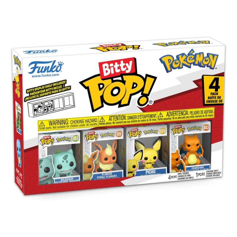 SPOTT-GR Pokémon Bitty POP! - Φιγούρες Βινυλίου Series 3 Μεγέθους 2cm (4-Pack)