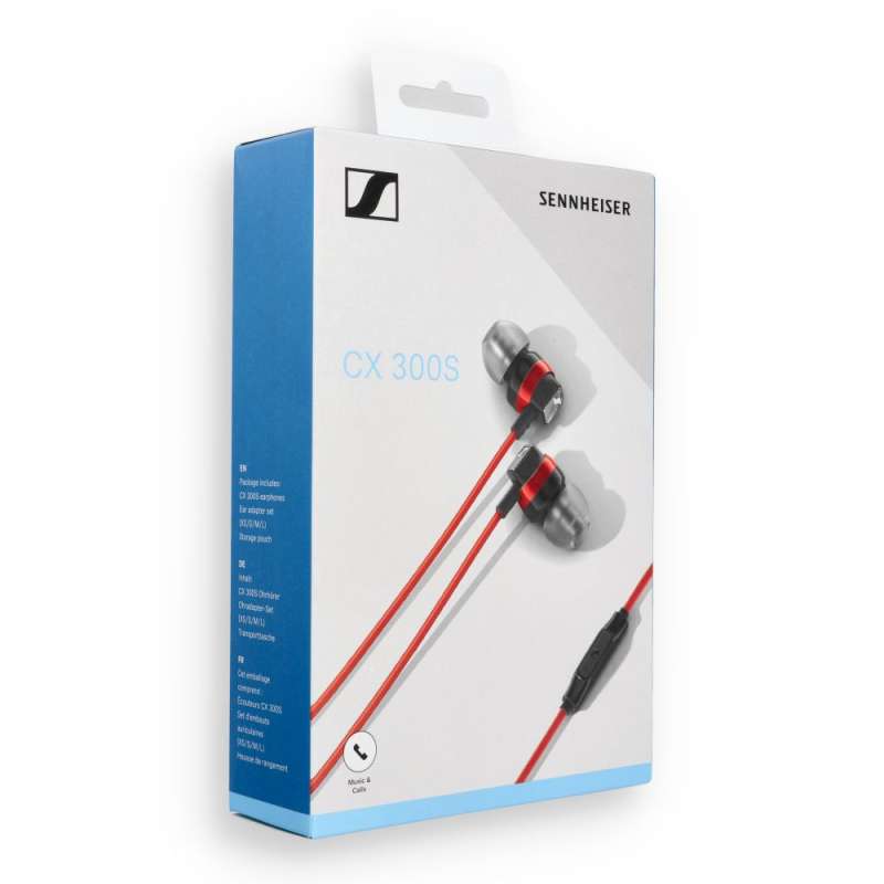 SPOTT-GR Sennheiser CX 300S - Ενσύρματα In-Ear Ακουστικά Jack 3.5mm σε Κόκκινο Χρώμα
