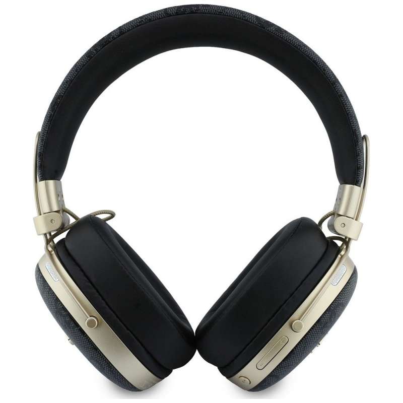 SPOTT-GR GUESS Metal 4G Script Logo Headphones - Ασύρματα Over-Ear Aκουστικά Bluetooth με ENC (Ακύρωση Θορύβου) σε Μαύρο Χρώμα