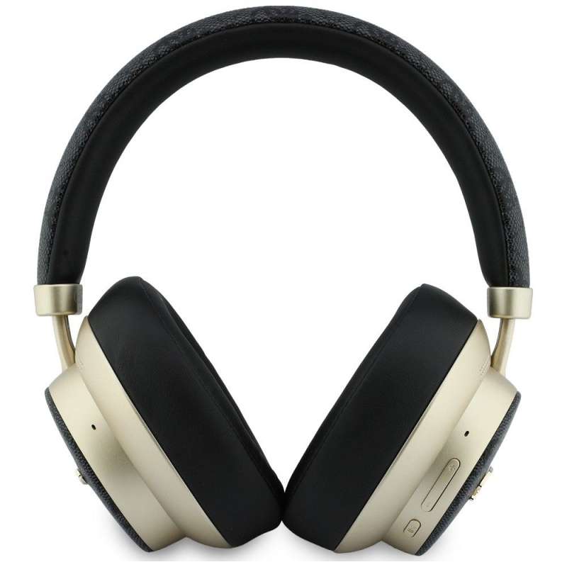 SPOTT-GR GUESS 4G Gold Script Metal Headphones - Ασύρματα Over-Ear Aκουστικά Bluetooth με ENC (Ακύρωση Θορύβου) σε Μαύρο Χρώμα