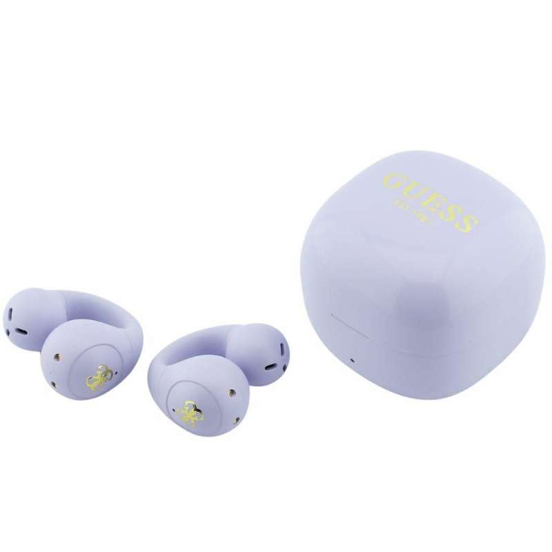SPOTT-GR GUESS Mini Classic Earbuds - Ασύρματα In-Ear Ακουστικά Bluetooth σε Μωβ Χρώμα
