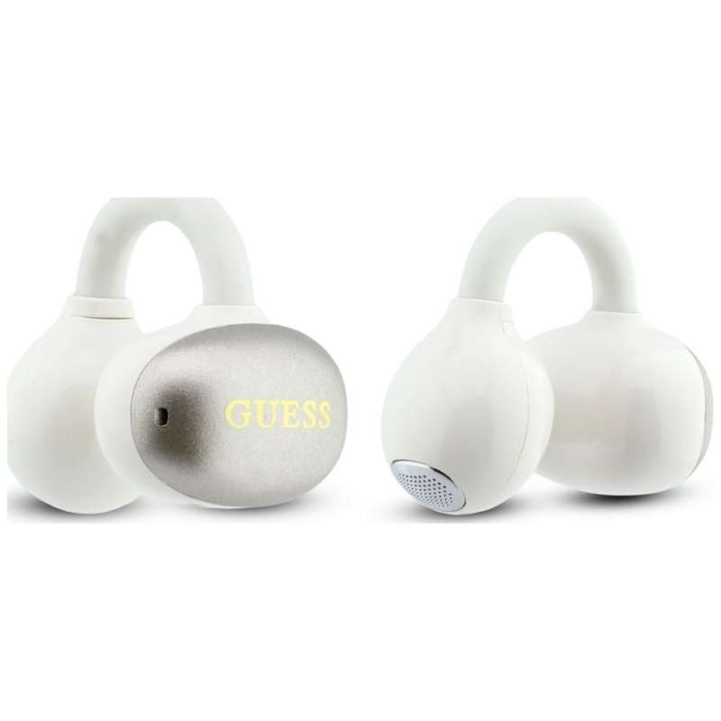 SPOTT-GR GUESS Metalic Finish Electropated Parts Classic Logo Earbuds - Ασύρματα In-Ear Ακουστικά Bluetooth σε Χρυσό Χρώμα